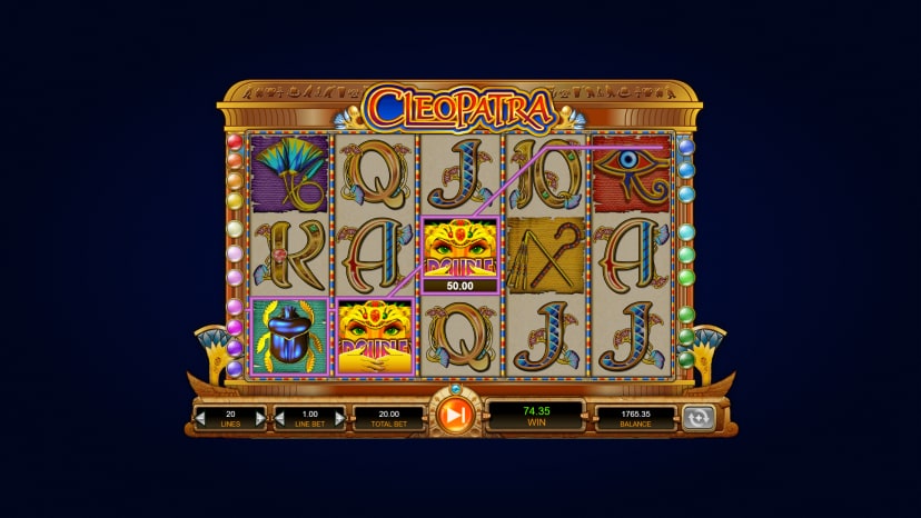 Paylines for Cleopatra slot