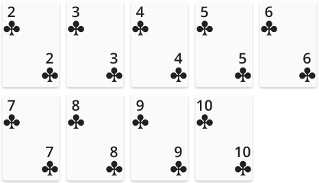 playing cards numbers