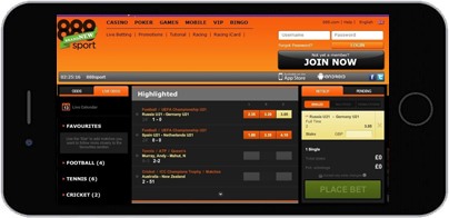 888 Sport screenshot on iPhone Device