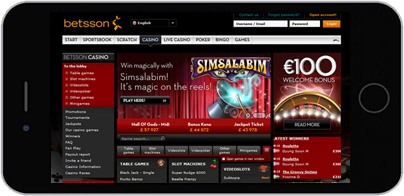 Betsson screenshot on iPhone Device