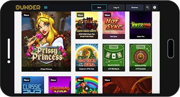 Dunder Casino screenshot on Android Device