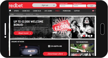 Redbet screenshot on Android Device